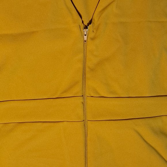 Yellow Mustard Sleeveless Women’s Jumpsuit – Plus – 1X, 2X & 3X - Picture 7 of 9